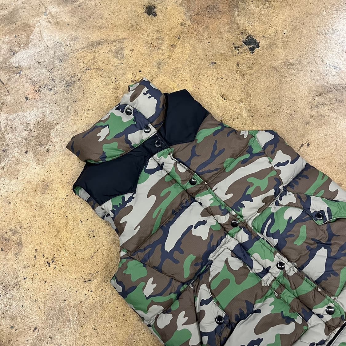 [정품/XS] 폴로 데님앤서플라이 카모 패딩 조끼 b17 상품이미지1