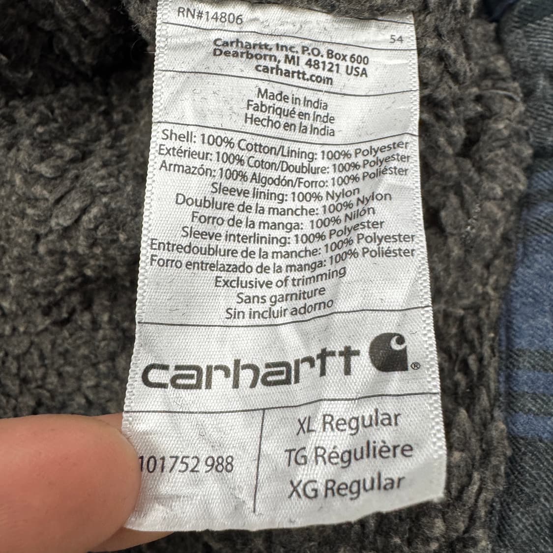 칼하트 플란넬 체크셔츠형 자켓 상품이미지6