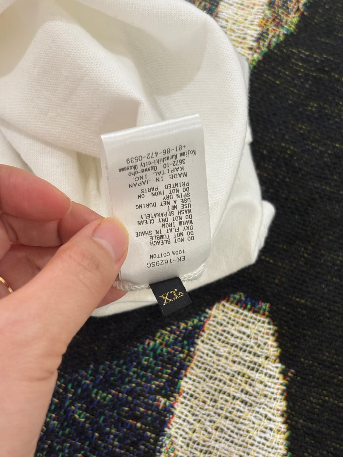 캐피탈 20 저지 링거 티셔츠 데님 맨 러브 캣 스크래치 Pt 화이트 상품이미지5