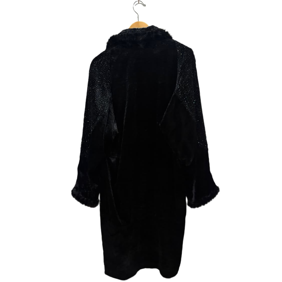 빈티지 글리터 블랙 롱코트 상품이미지9