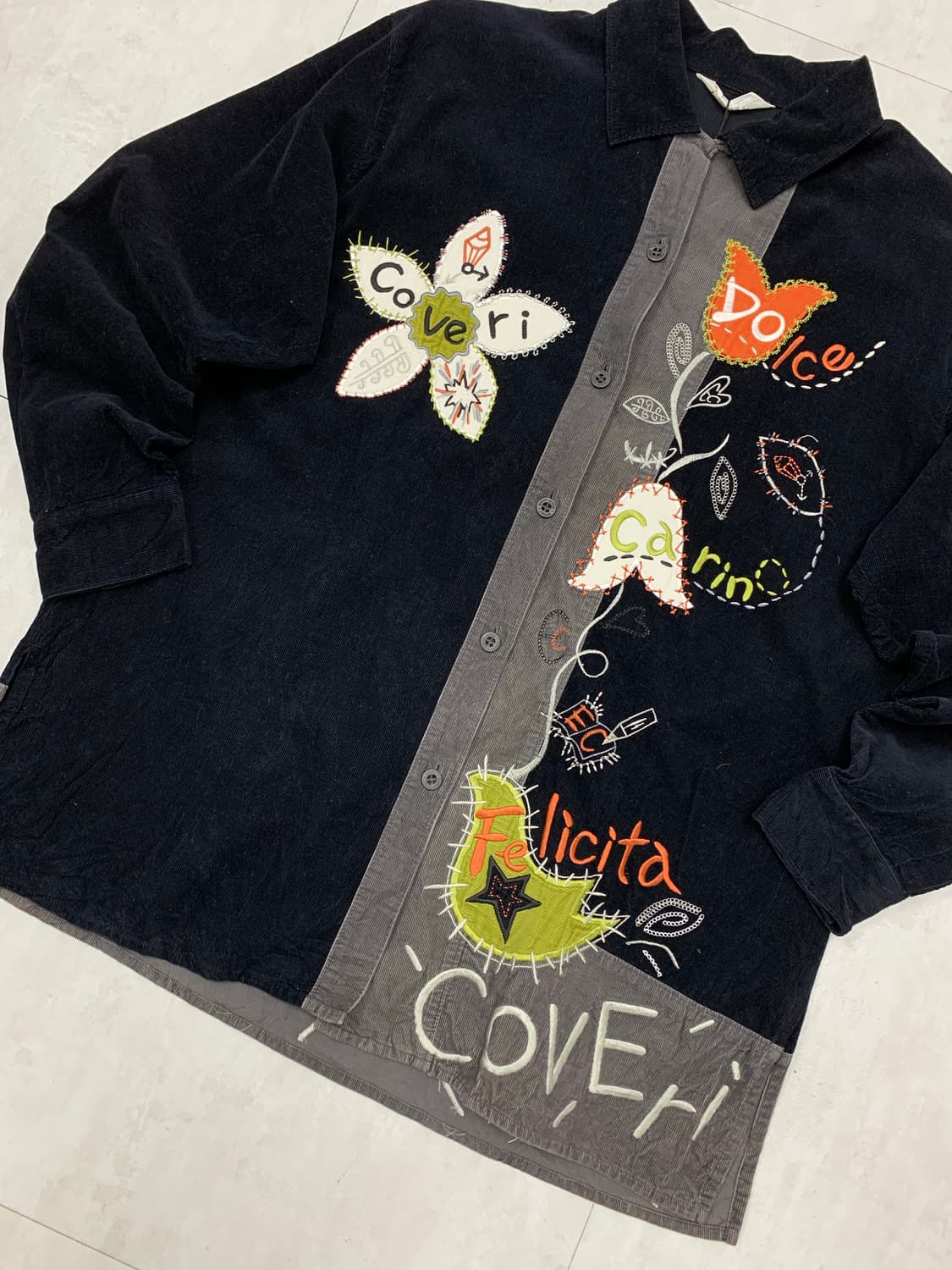 Enrico coveri 패턴 벨벳 셔츠 #671 상품이미지3