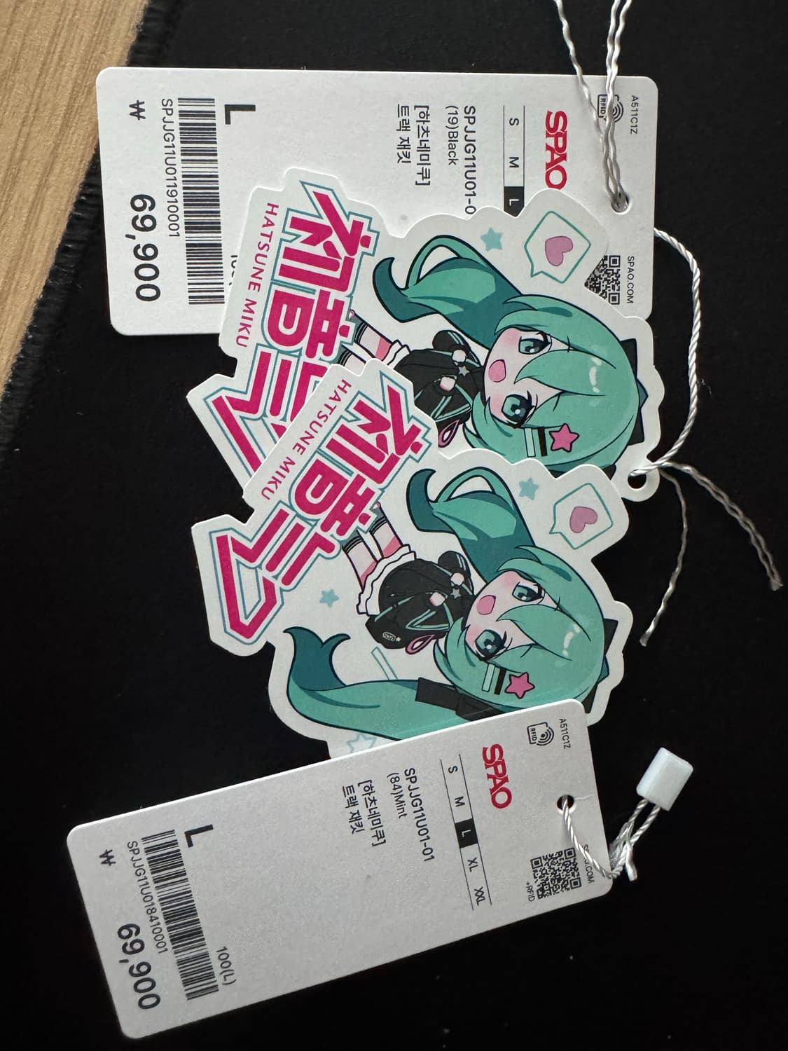 급처)스파오 하츠네미쿠 져지 L사이즈 일괄 상품이미지3