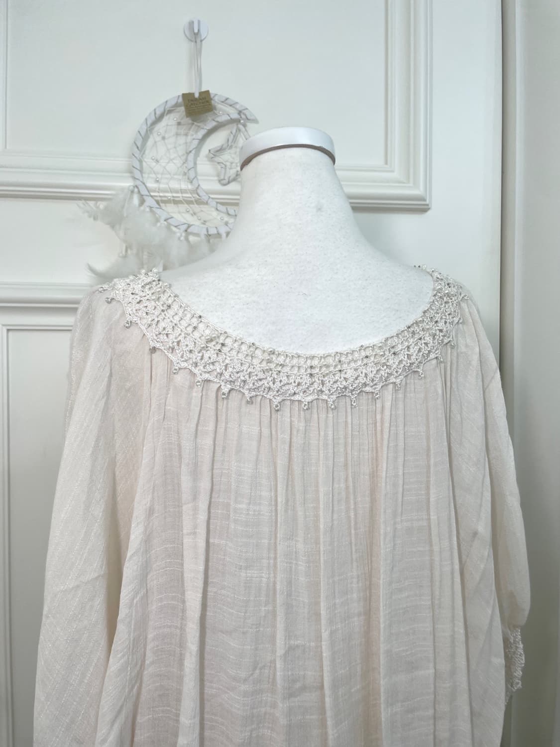 ivory mori lace crochet point shirring b 상품이미지4