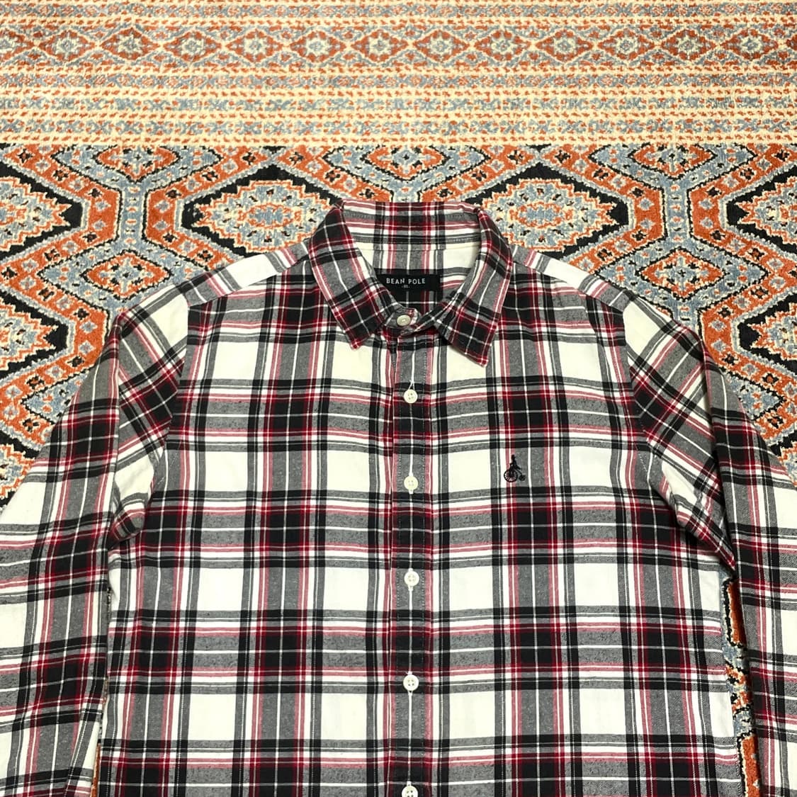 빈폴 블랙 타탄체크 코튼 긴팔셔츠 여성85 상품이미지2