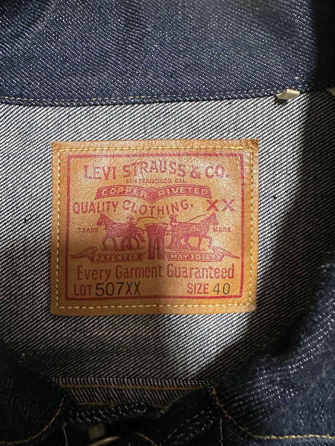 리바이스 데님 자켓 LVC 1953 507xx 40사이즈 상품이미지3