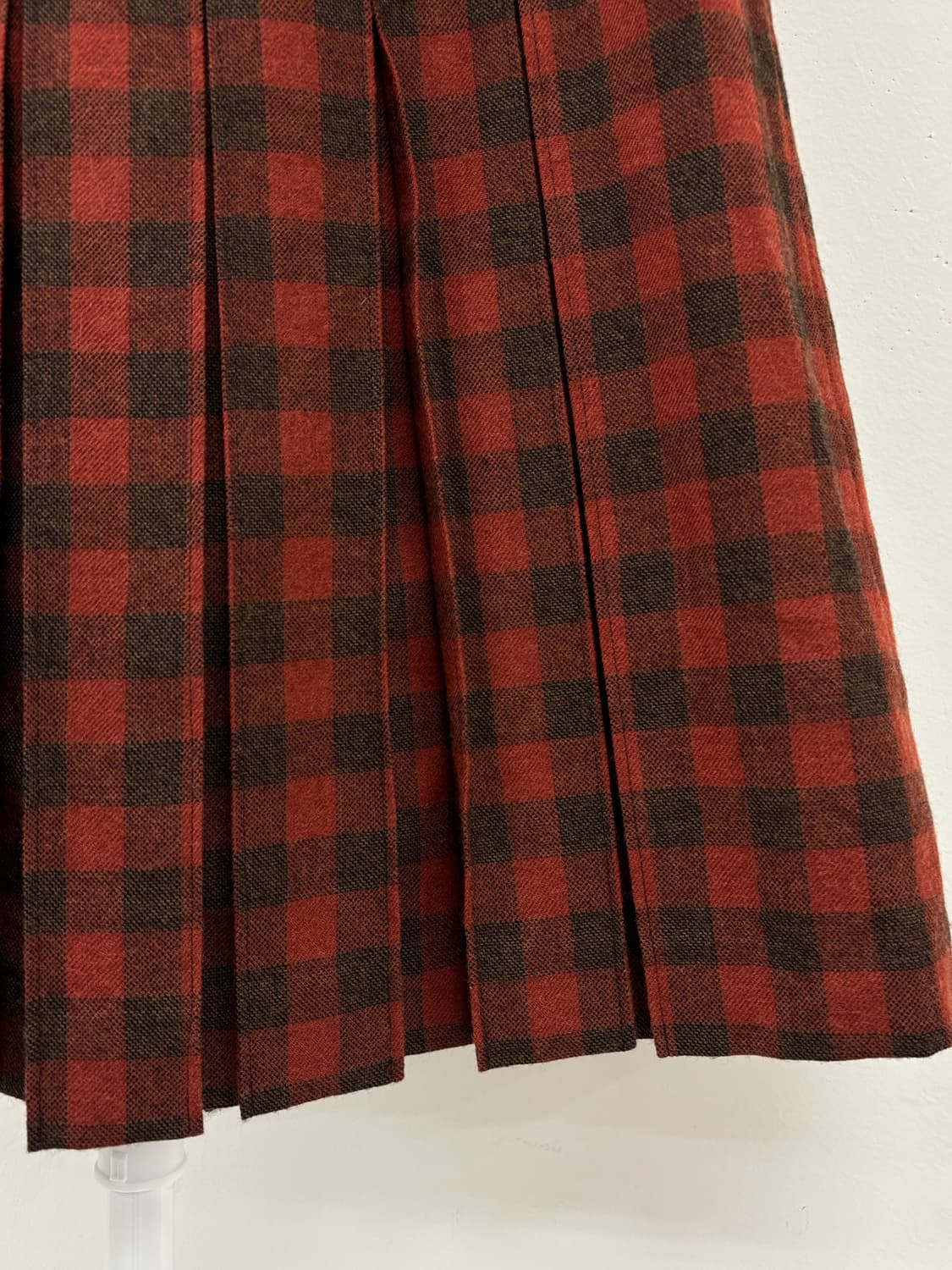 빈티지 체크 플리츠 스커트 상품이미지5