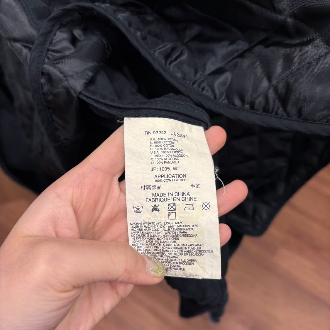 디젤 야상 롱 코트 플리스 배색 드로우 스트링 소매 지퍼 디테일 블랙 상품이미지10