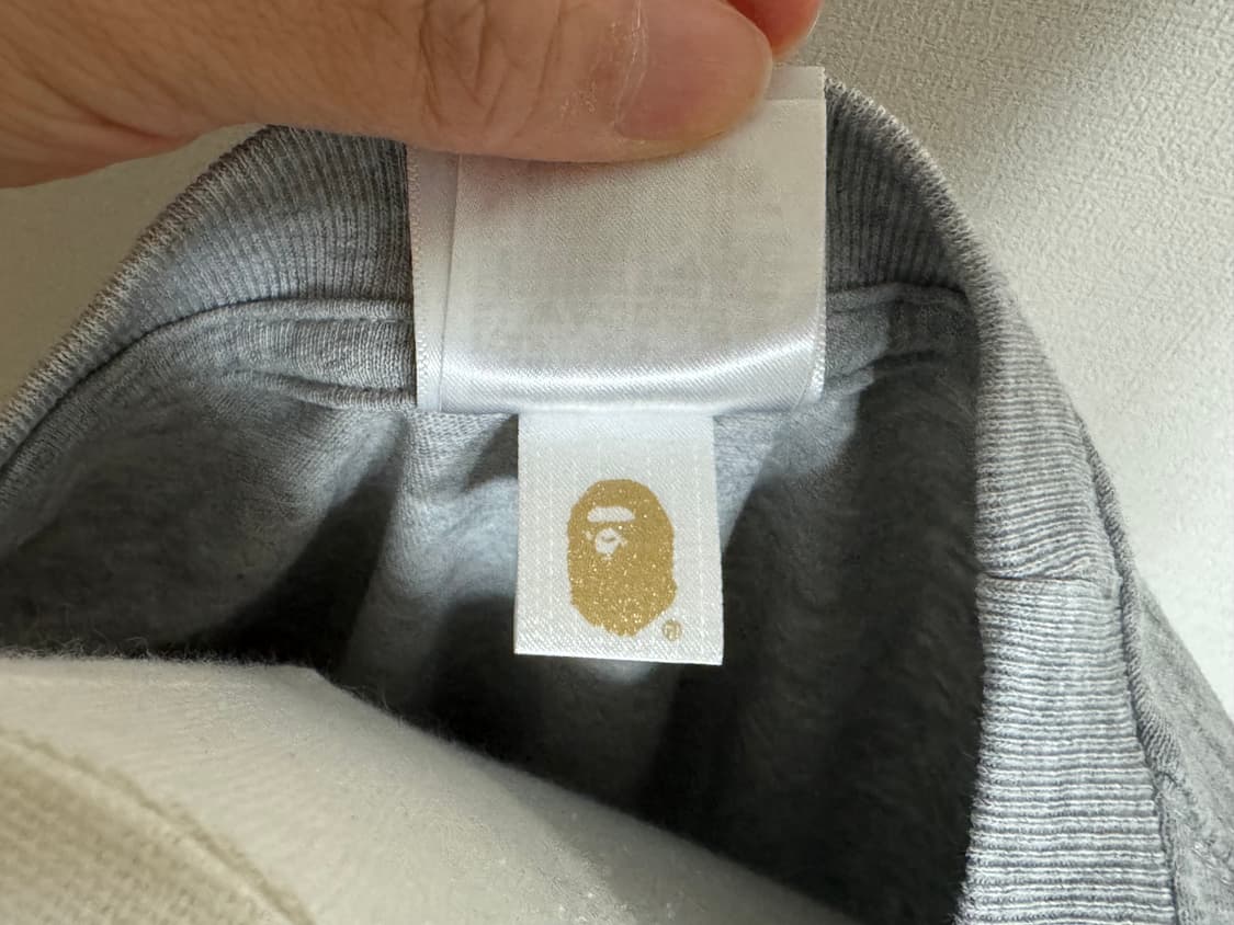 베이프 ABC 카모 페이드 에이프 헤드 릴렉스드 핏 티셔츠 그레이 상품이미지8