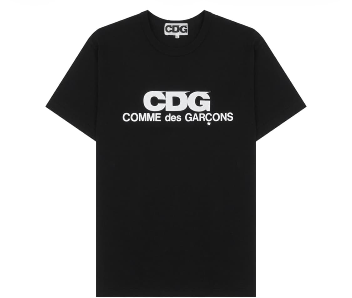 (새상품, L) CDG 로고 티셔츠 블랙 상품이미지1