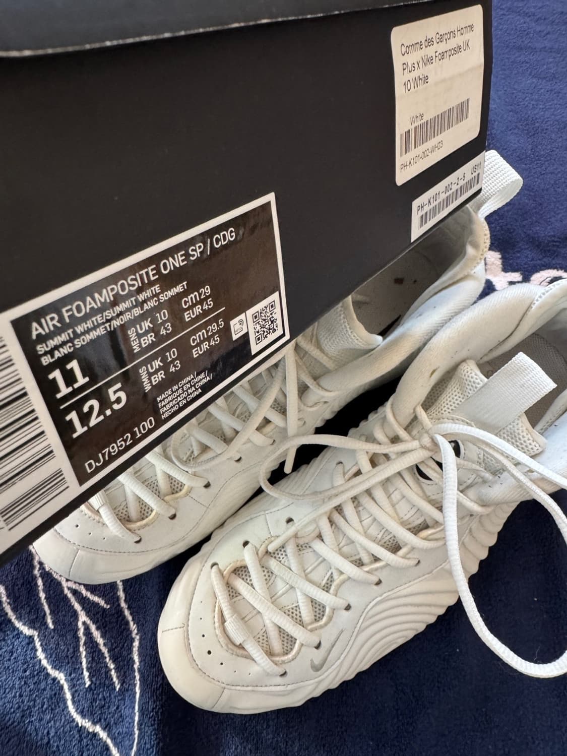 나이키 x 꼼데가르송 옴므 플러스 에어 폼포짓 화이트 NIKE x CDG 상품이미지6