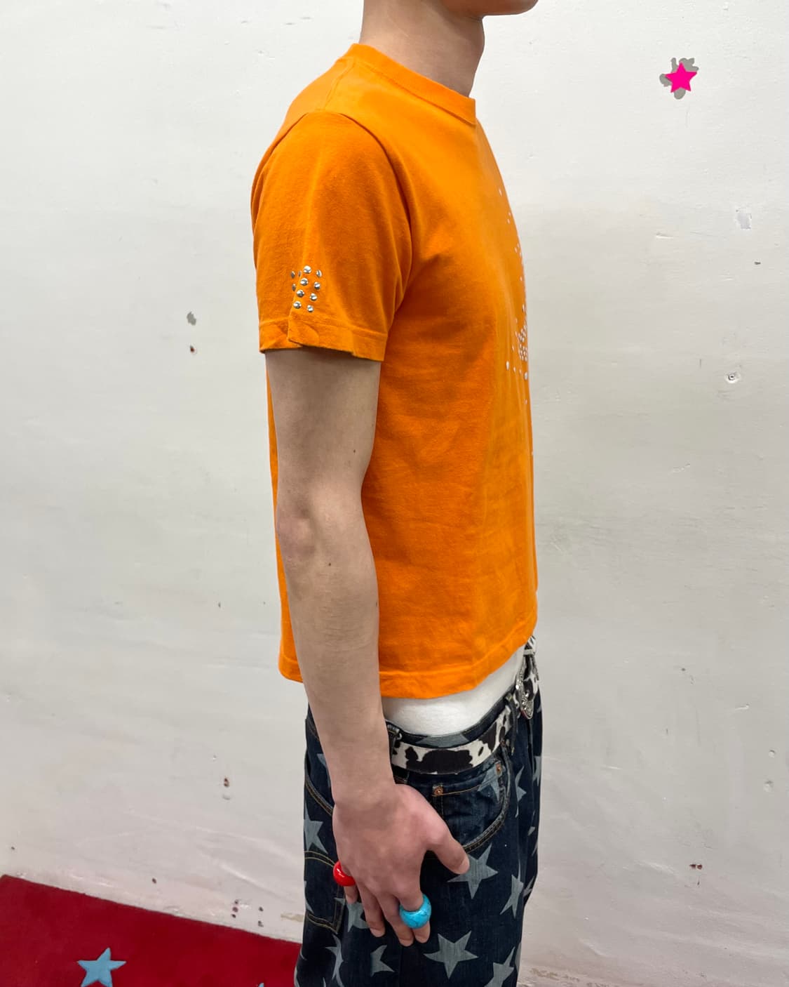 Studded Star Orange T-shirt 상품이미지3