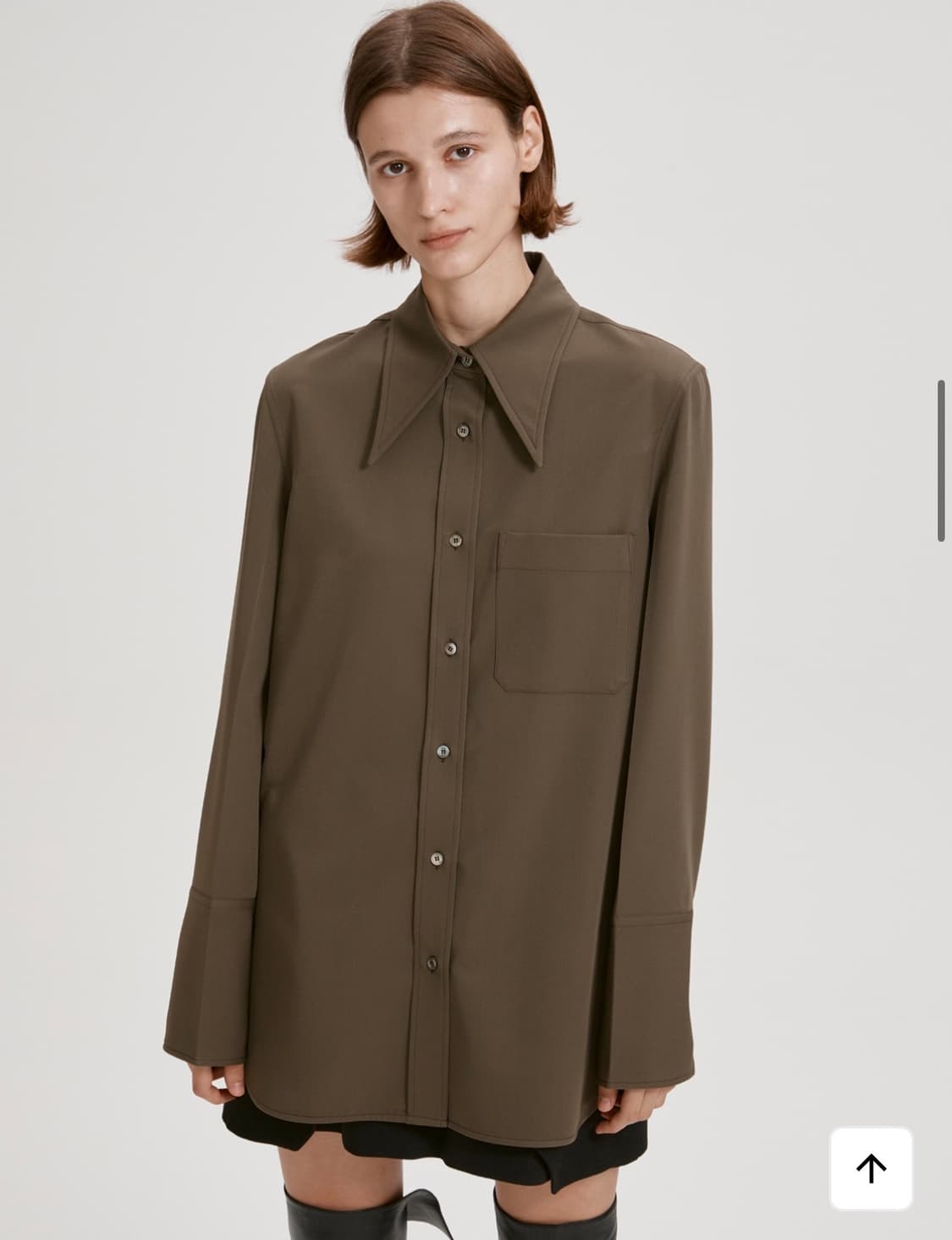 Recto렉토 드레이프 랩 셔츠 (택달린새상품) 상품이미지3