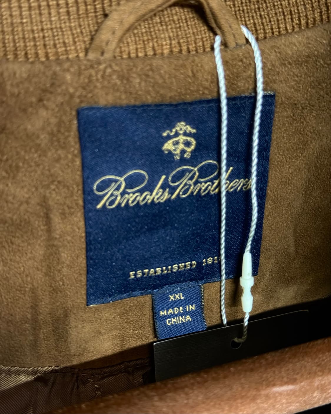 90-00‘s 브룩스브라더스 A-1 스웨이드 봄버자켓 XXL 상품이미지4