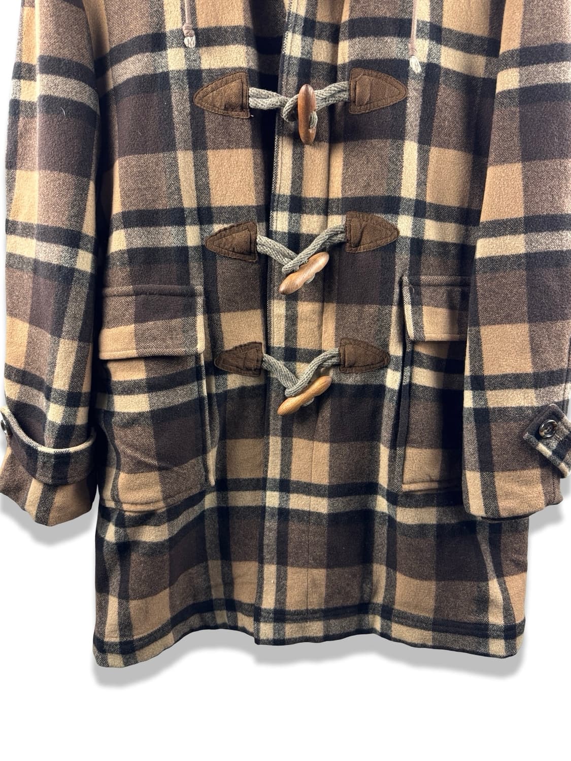 JPN 브라운 체크 떡볶이 코트 MADE IN JAPAN1937 상품이미지4