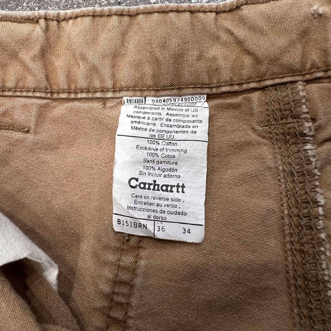 칼하트 S/S 워크 팬츠 BRN 상품이미지9