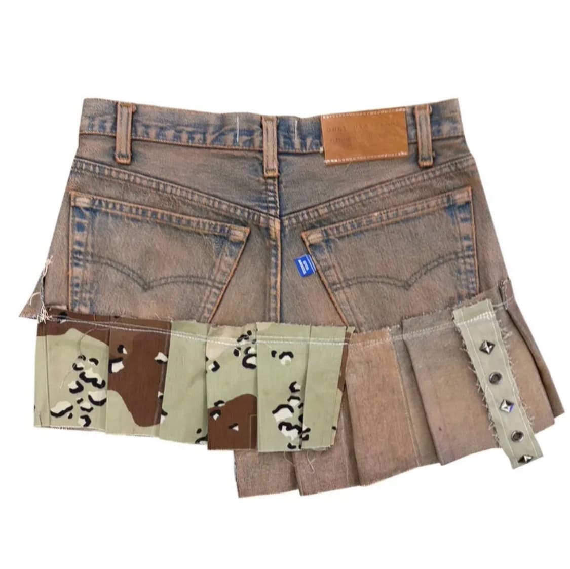 Orange camouflage Remake Denim skirt 상품이미지5