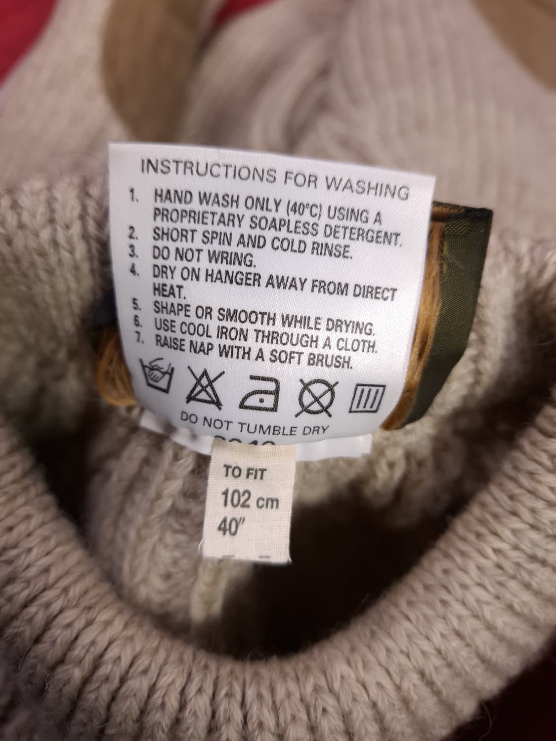 새제품 90's 오리지날 영국제조 Niffi 울 피션맨 니트 상품이미지5