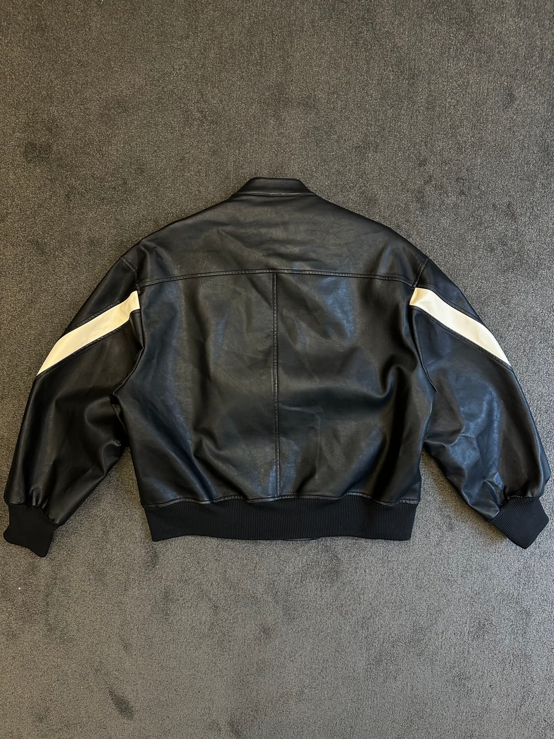 라퍼지스토어 가죽 바이커 블루종 M 상품이미지3