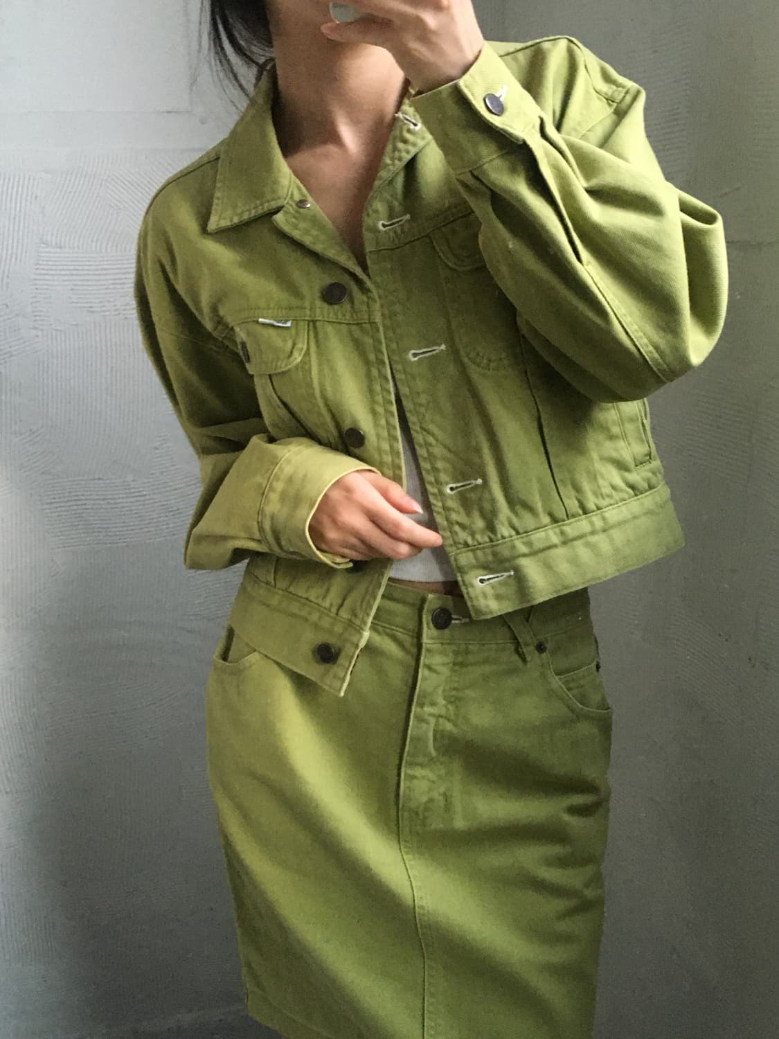 Valentino Jeans 발렌티노 진스 그린 데님 셋업 상품이미지1