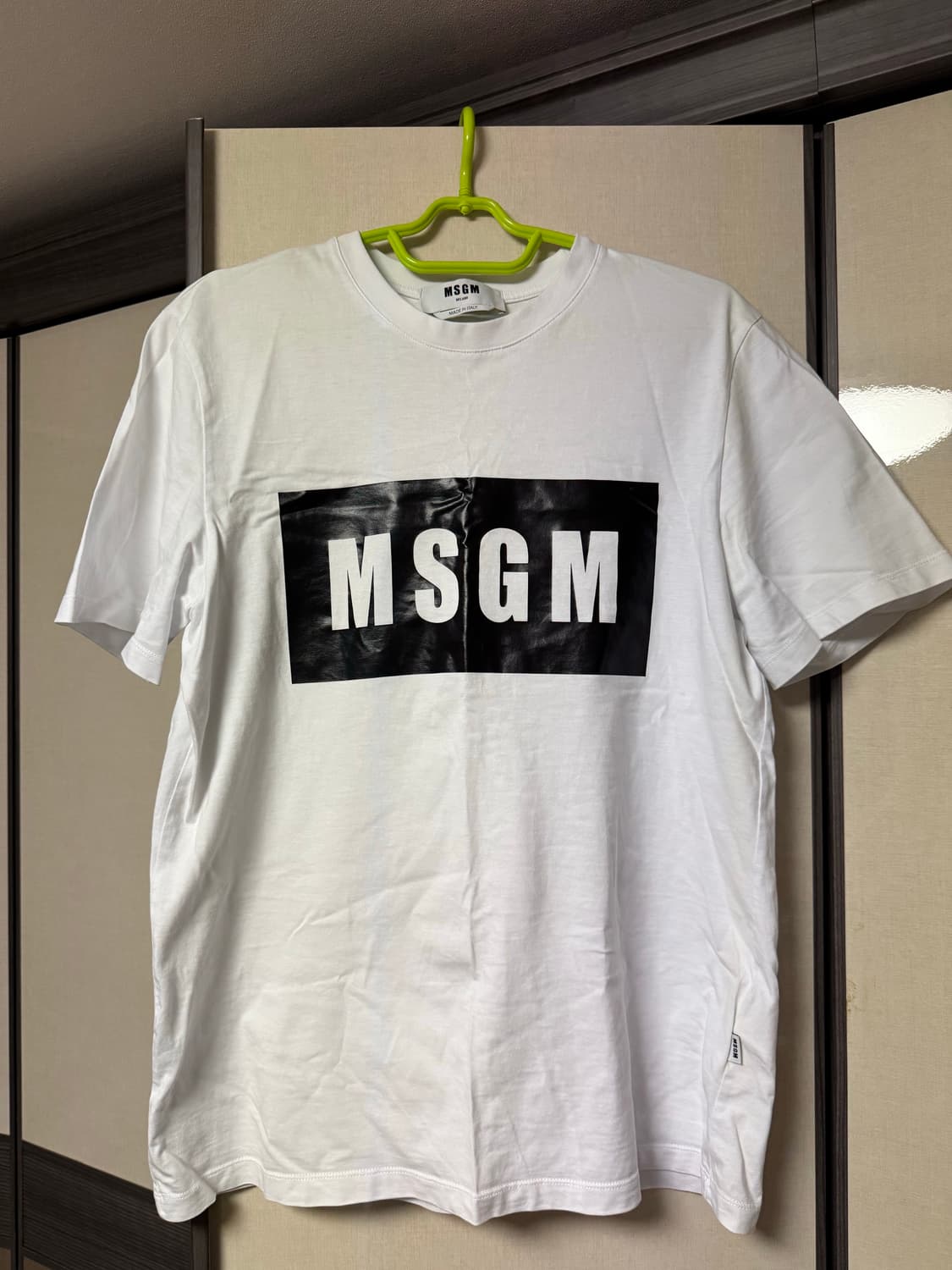 MSGM 박스 로고 반팔티 S 상품이미지1
