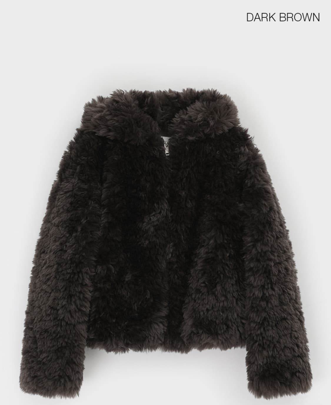 블랙업 모니첼 후드 퍼자켓 다크브라운 상품이미지1