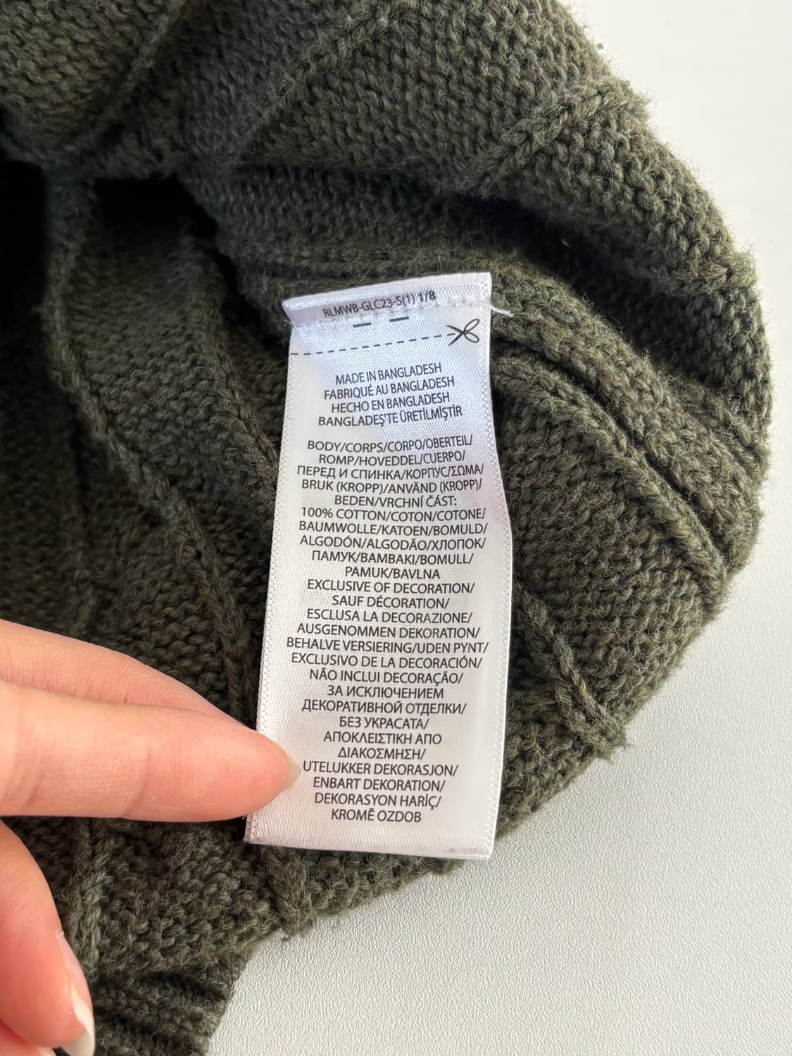 Polo 폴로 랄프로렌 신형 큐알 카키 케이블 니트 슬리브리스 상품이미지6