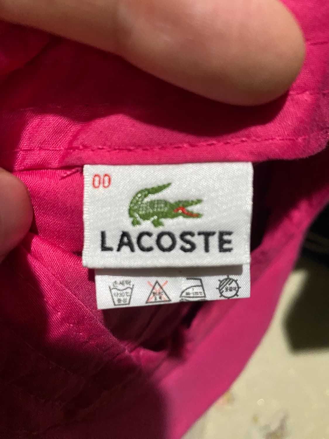 라코스테 헌팅캡 핑크색 상품이미지2