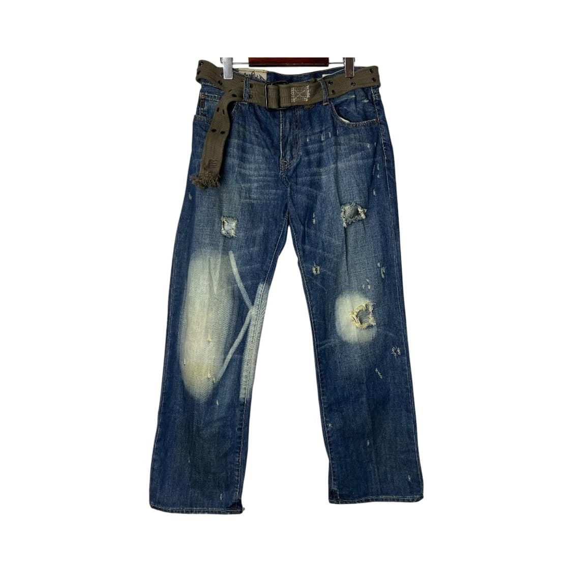 [A&F] 아베크롬비 데미지 워싱 데님팬츠 (벨트세트) 상품이미지1