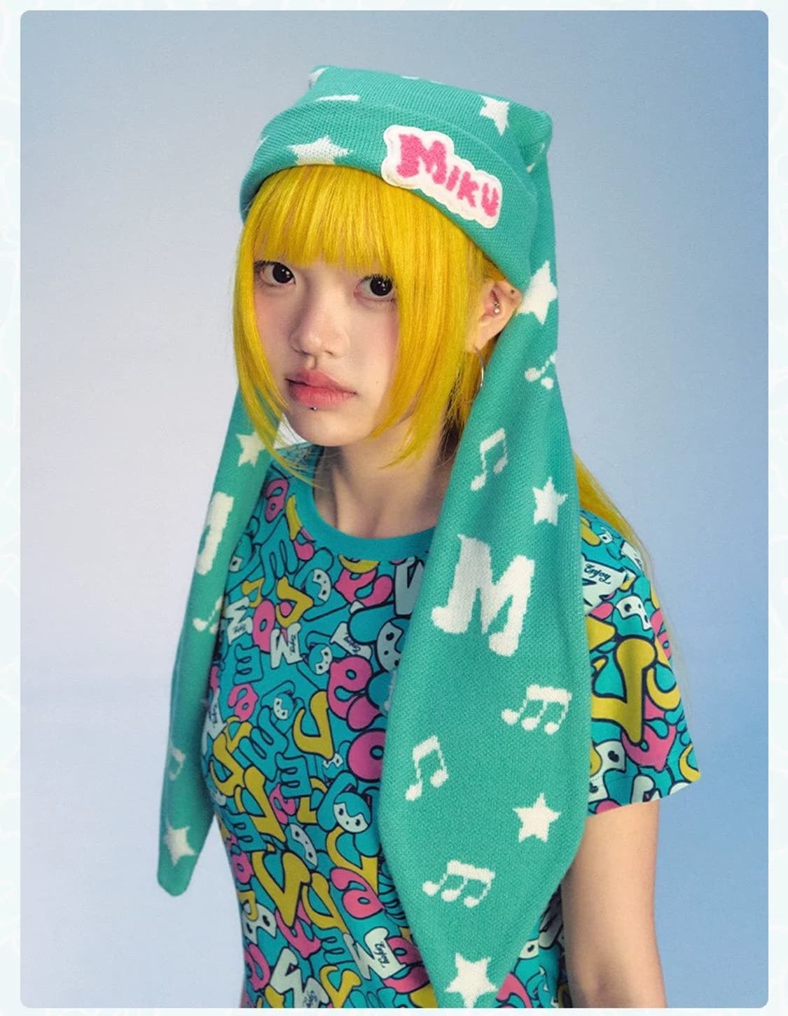 MEDM 하츠네미쿠 트윈테일 니트 비니 상품이미지1