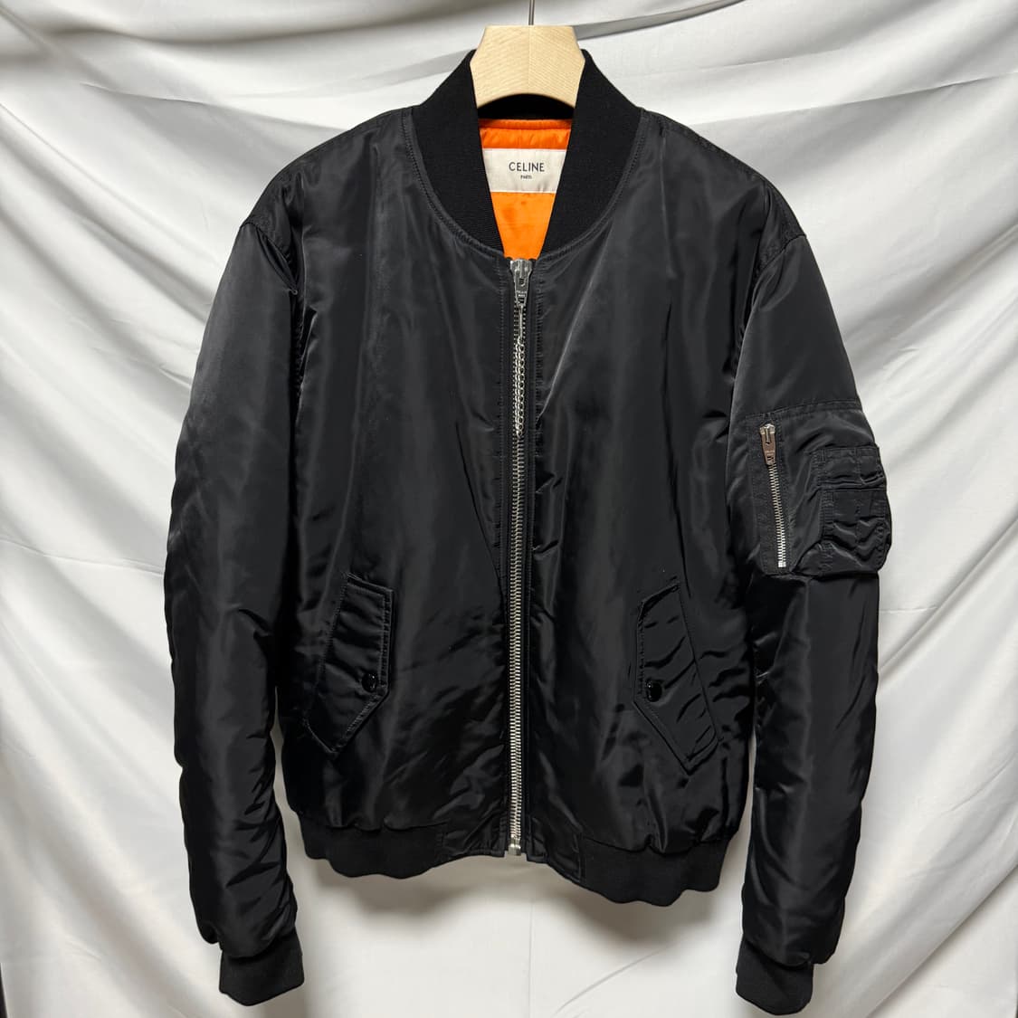 [S+급/48] 셀린느 백로고 블루종 봄버 자켓 블랙 상품이미지2