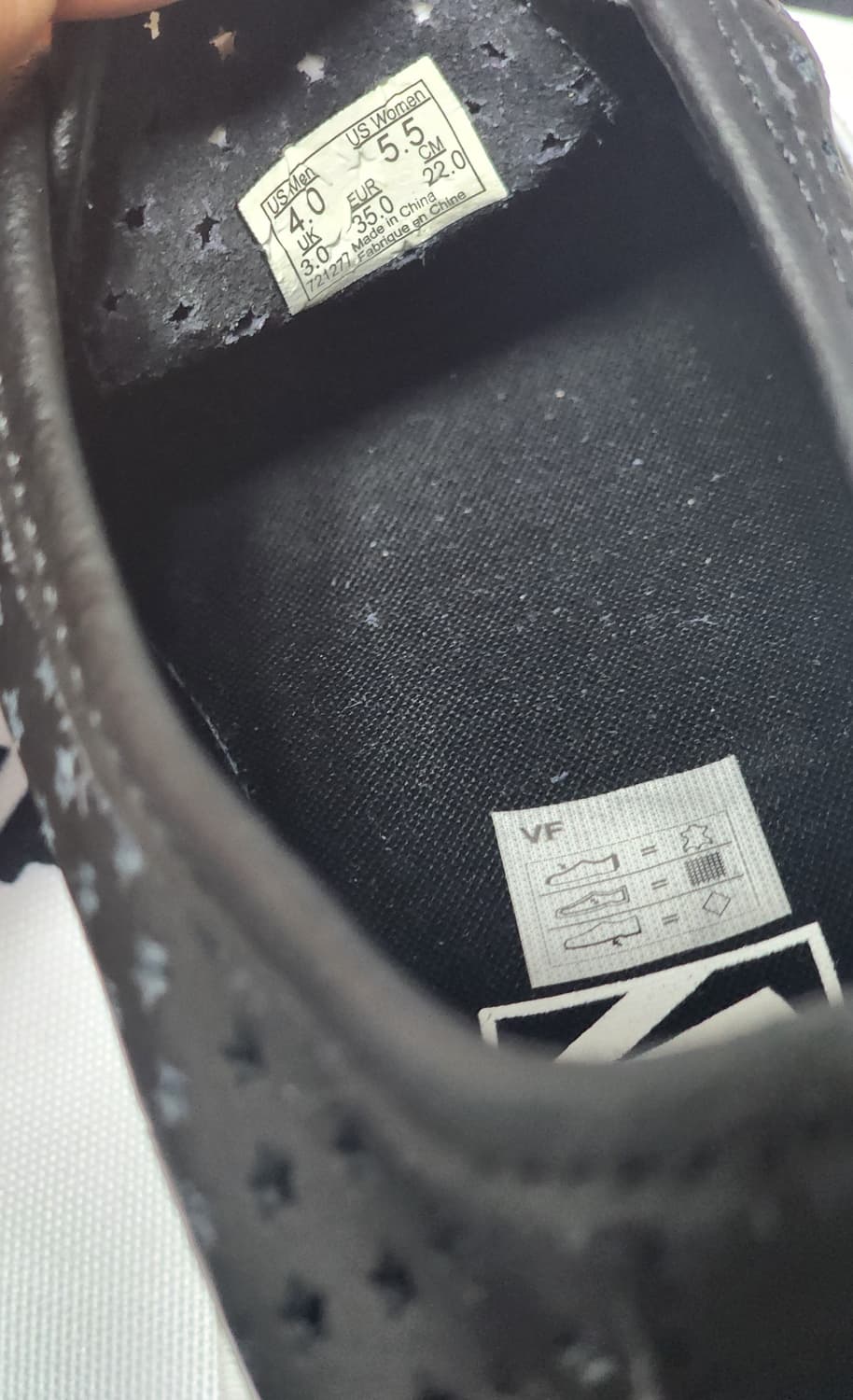 Vans Authentic SlimPerfStars 블랙 스니커즈 220 상품이미지4