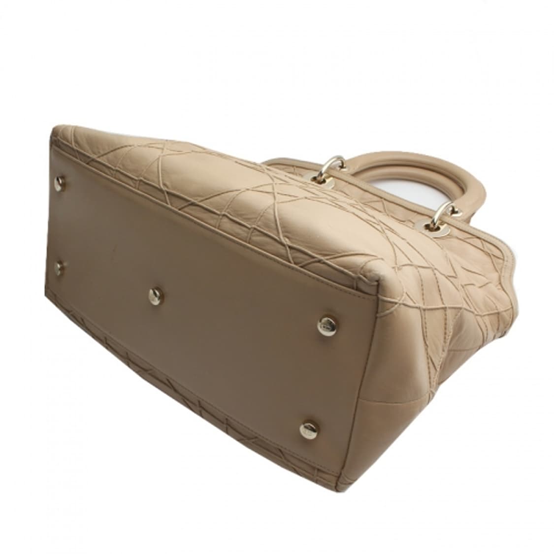 디올 까나쥬 베이지 램스킨 토트백 상품이미지4