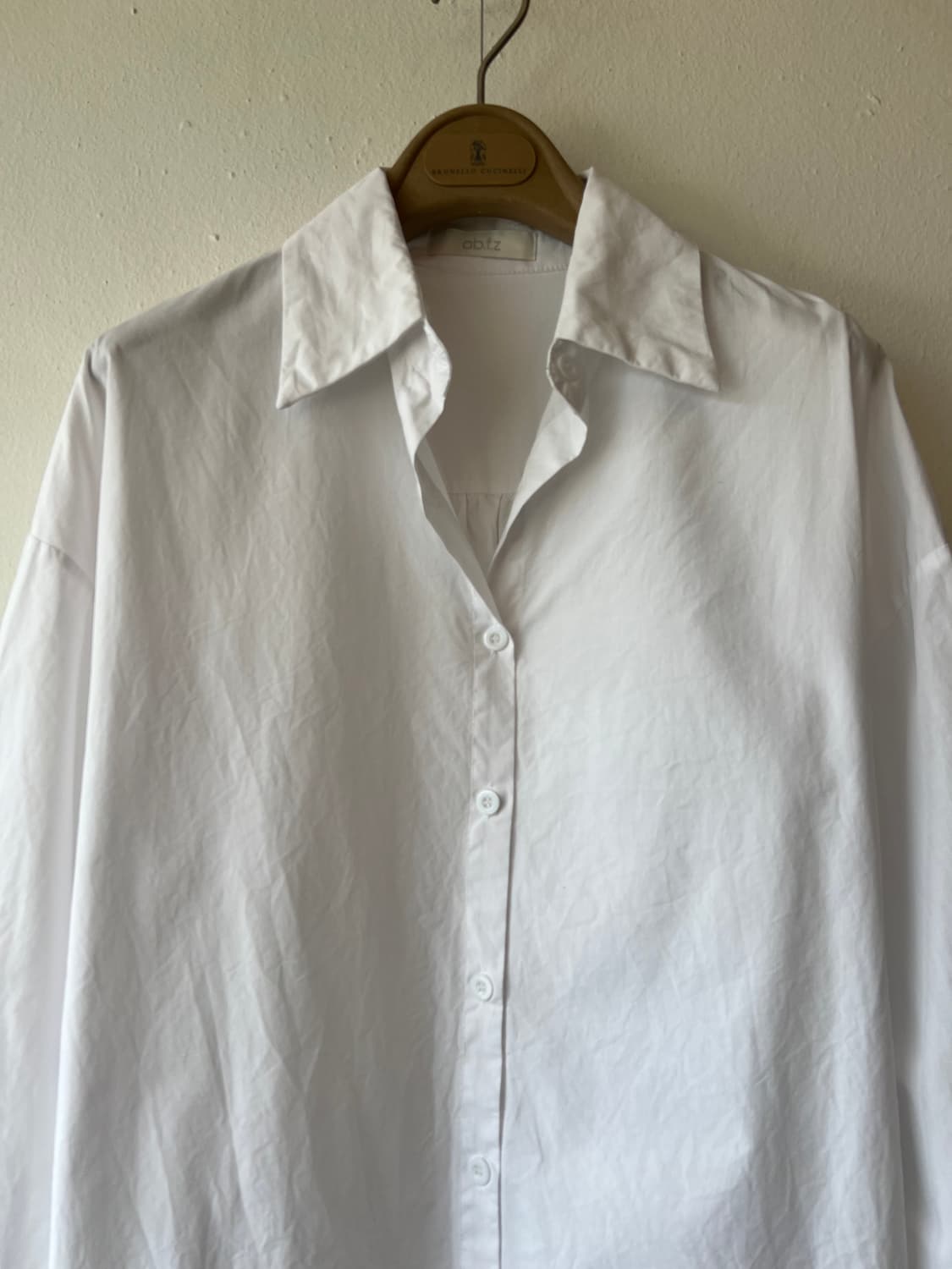 에이비에프지 abfz 여성 화이트 롱셔츠원피스 상품이미지1