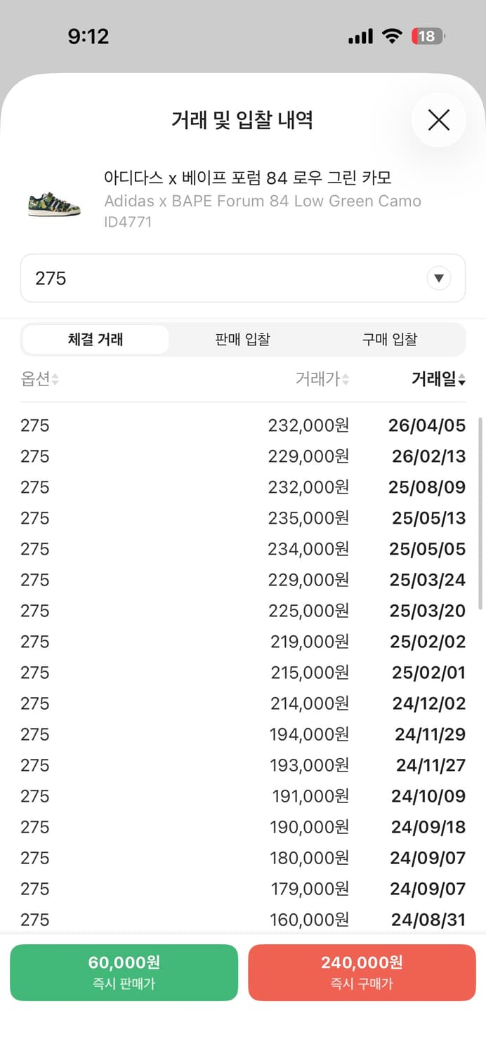 아디다스 베이프 포럼 84로우 그린카모 상품이미지2