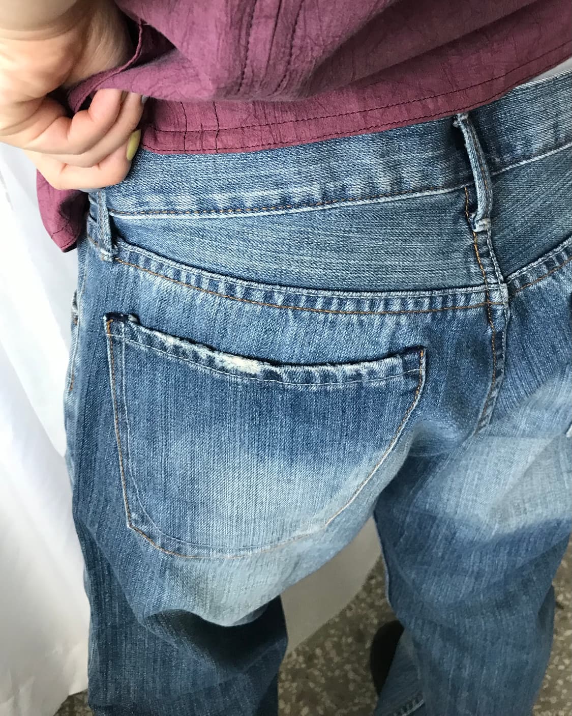 워싱 데님 팬츠  상품이미지2