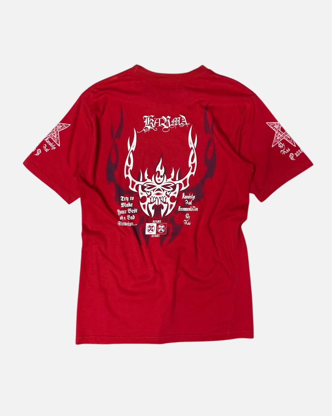 KARMA trival punk red t-shirt 상품이미지5