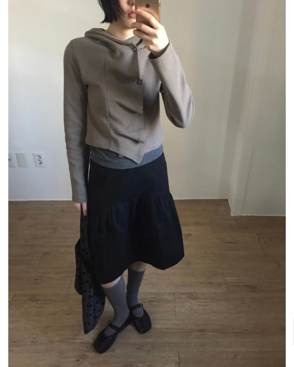 더기 바이어스 버튼 후디 상품이미지2