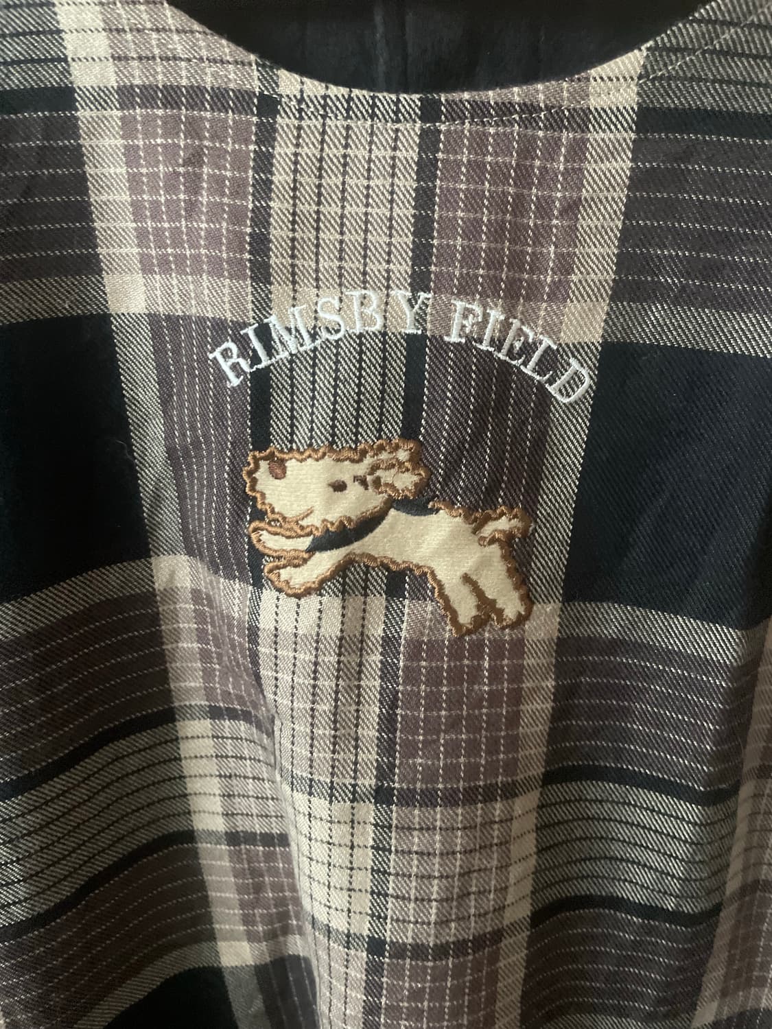 모리걸 빈티지 강아지 체크 블라우스 🤎🐶 상품이미지5