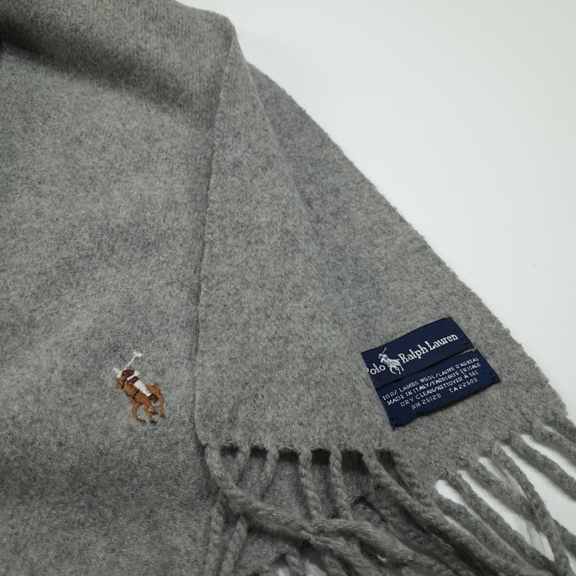 MX594 폴로 00s 이태리판 램스울 멀티포니 그레이 머플러 목도리 상품이미지6