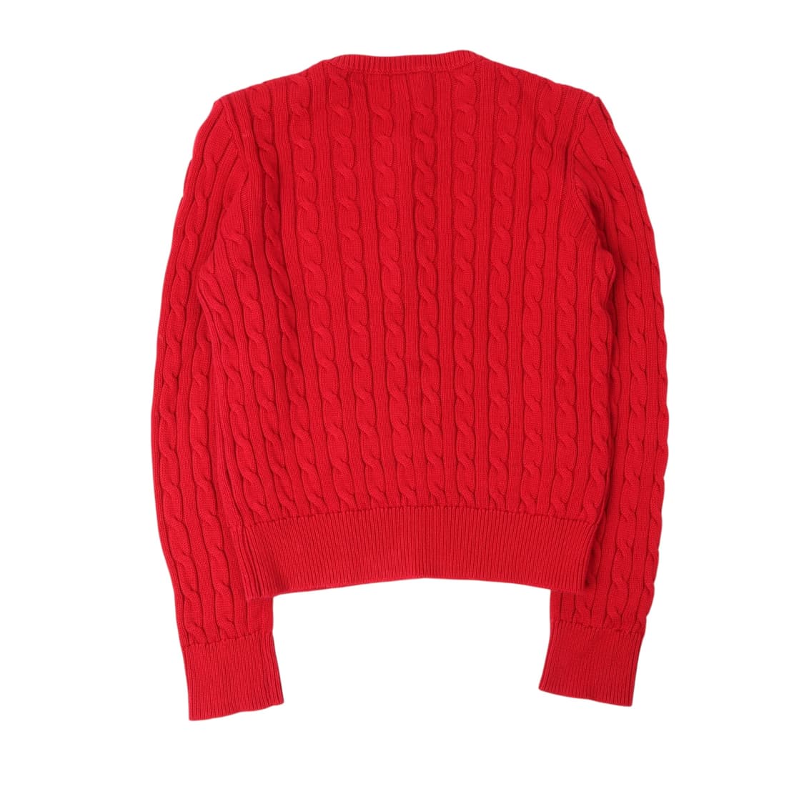 폴로 랄프로렌 우먼스 레드 버튼업 케이블 니트 상품이미지5