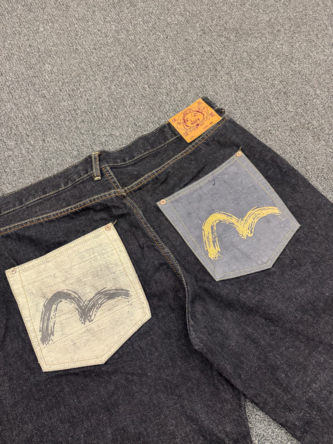 40)에비수 빈티지 앞포켓 흑청 데님팬츠 상품이미지3