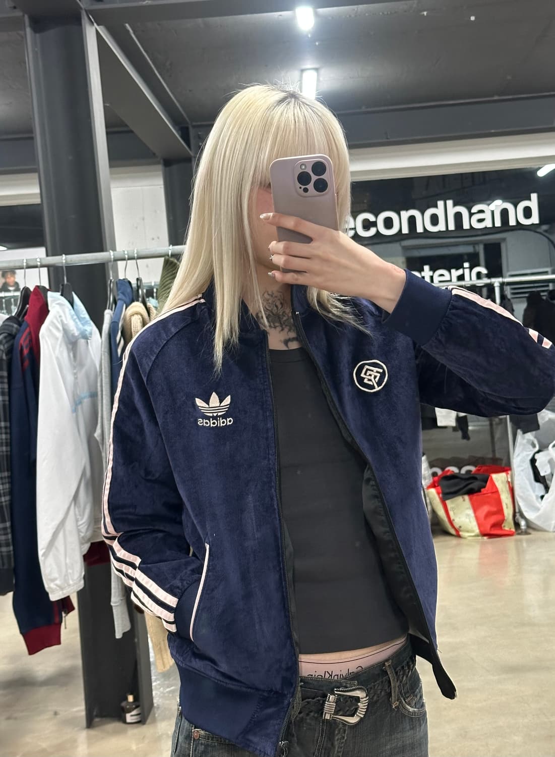 아디다스 리버시블 벨벳 수베니어 자켓 집업 상품이미지2