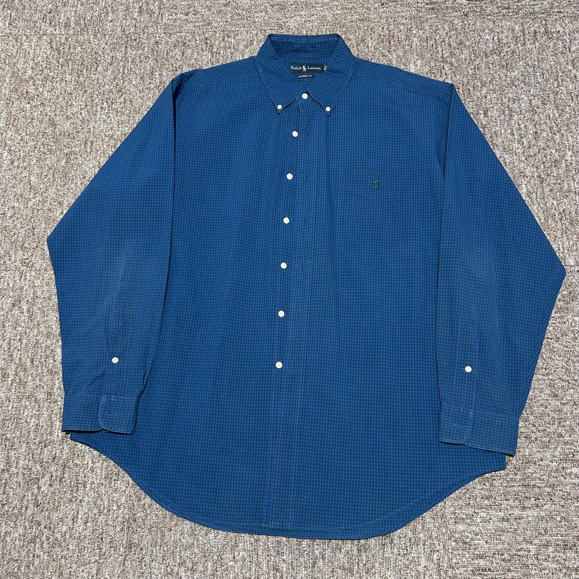 XXXL) 폴로 랄프로렌 클래식핏 파랑 체크셔츠 상품이미지1