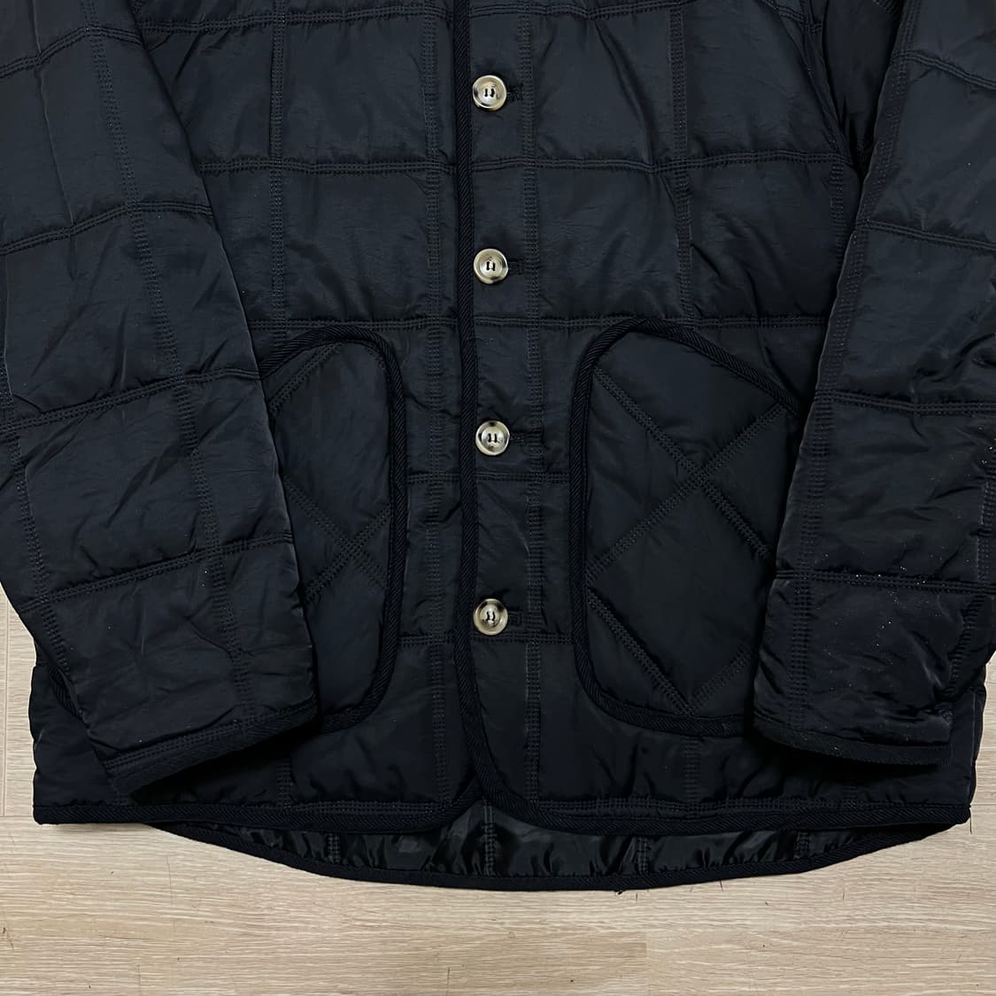 킬시티 코듀로이 카라 경량패딩 퀼팅점퍼 [블랙] FREE 상품이미지3