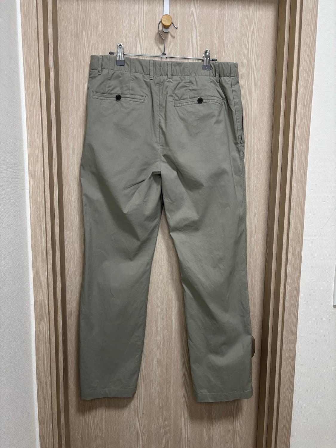 25SS)타임옴므 약밴딩 린넨혼방 팬츠82(32)/그레이카키 상품이미지3