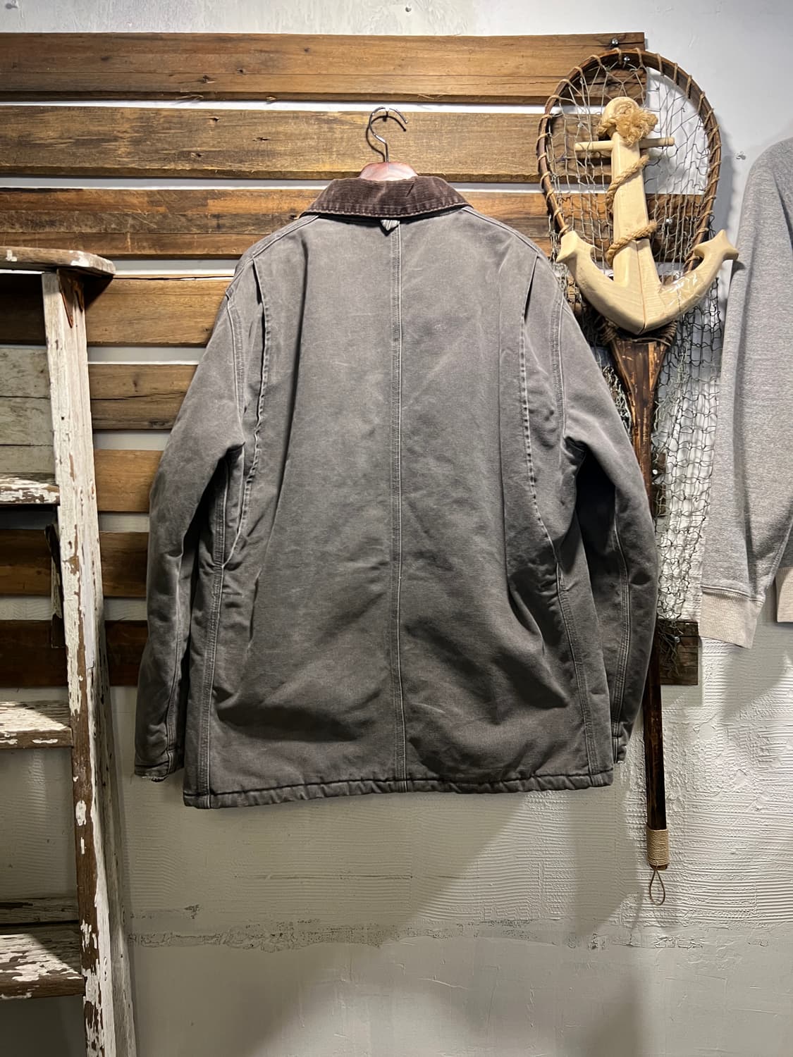 [L]칼하트 Made in USA C26 차콜그레이 캔버스 워크 자켓 상품이미지7