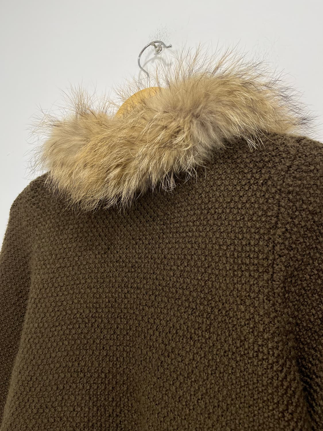 일본 빈티지 모리걸 퍼카라 브라운 하찌 니트 가디건 상품이미지6