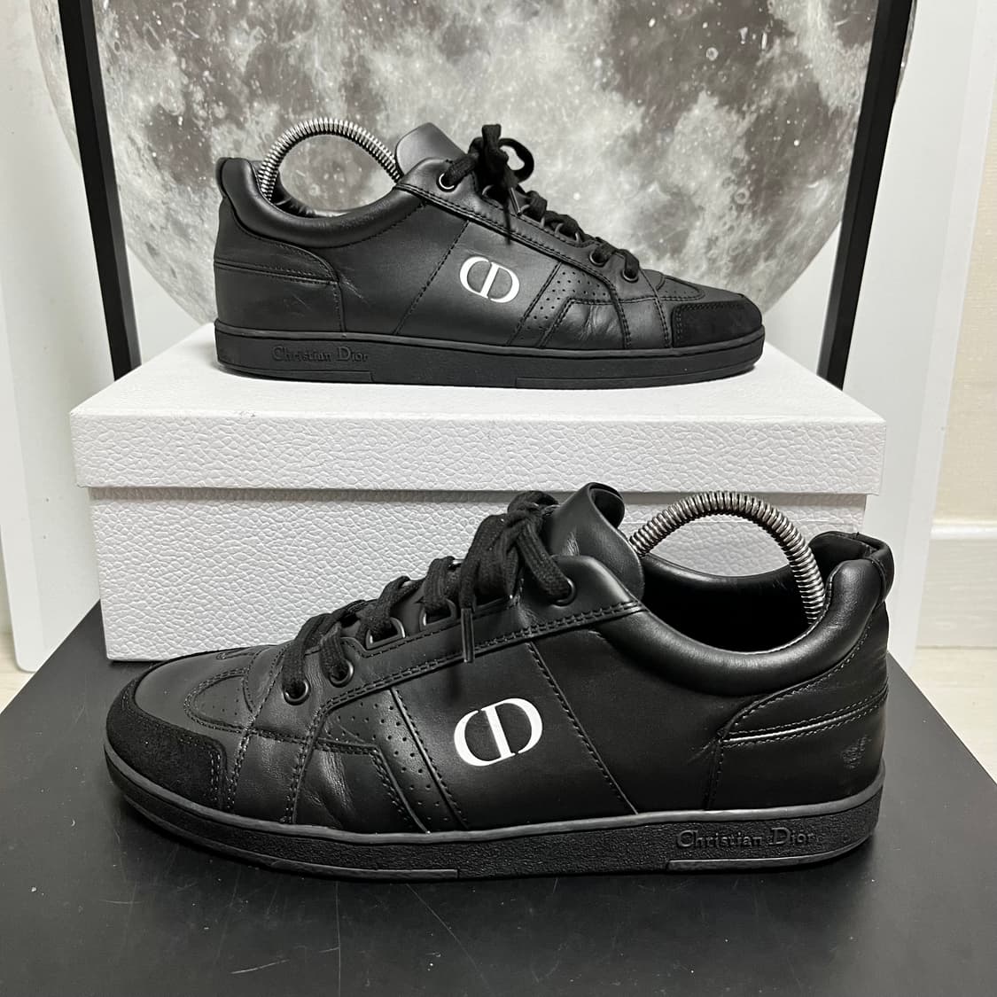 정품 38) 디올 카프스킨 CD 로고 스니커즈 240~245 상품이미지1