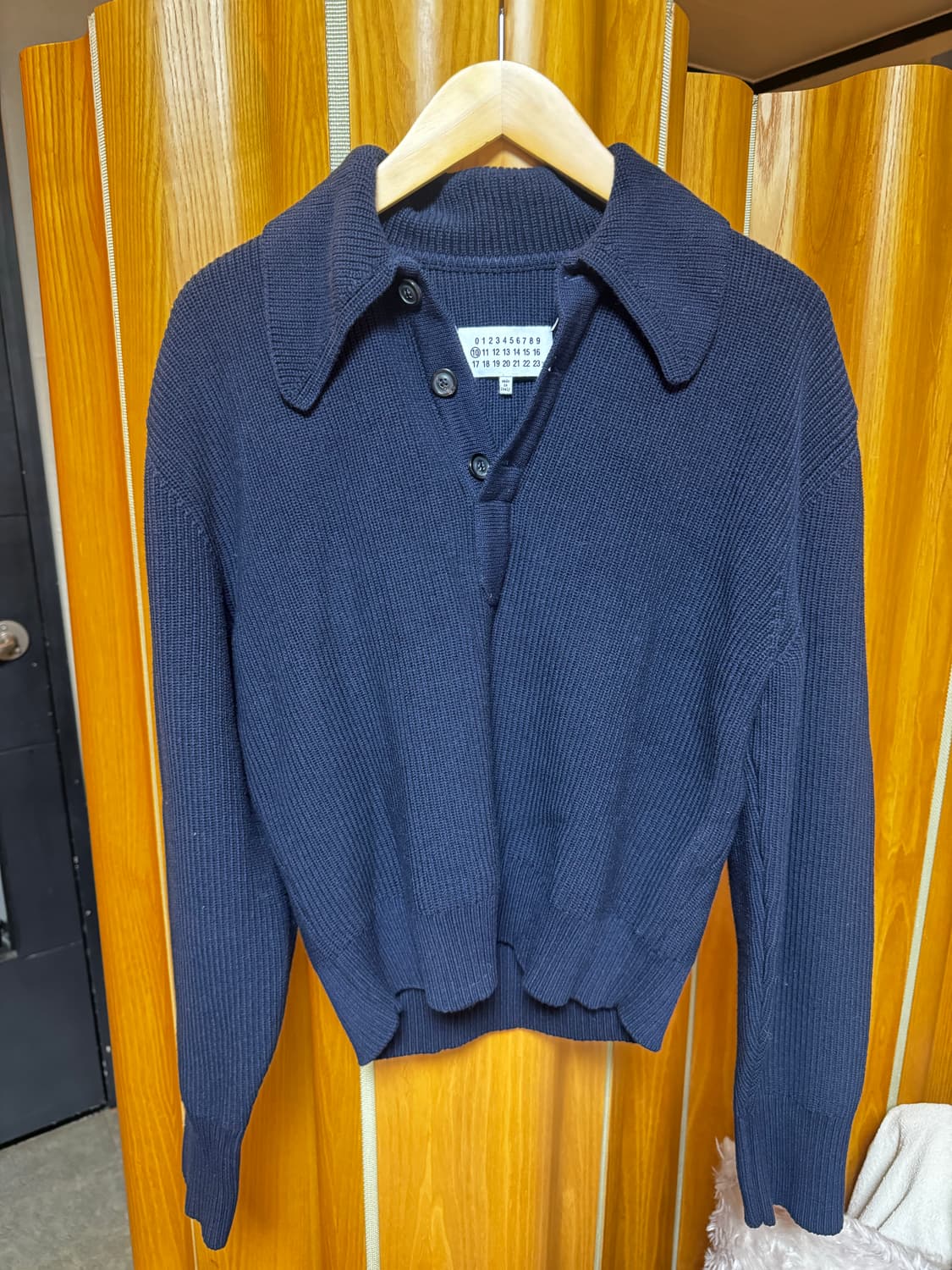 메종 마르지엘라 폴로 니트 네이비 S 상품이미지1