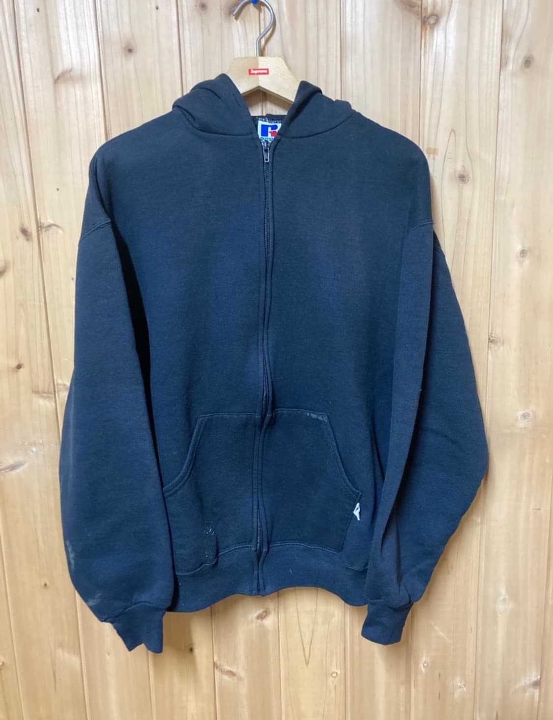 러셀 후드집업 made in USA 블랙 상품이미지1